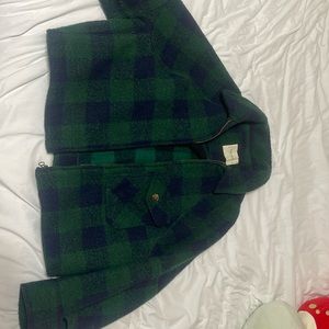Lucky brand plaid jacket zip up